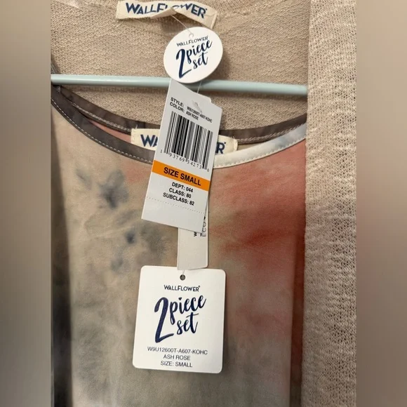 Wallflower Beige Cardigan with Multicolor Dress - Picture 2 of 2